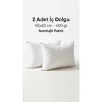 Destiva Home 2’li Premium Boncuk Silikon Kırlent İçYastık 40x60 cm 400 gr Dolgun Çökme Yapmaz Vakumlu Yıkanabilir