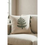 Destiva Home Buldan İşi Ağaç Desenli Punch Nakışlı Püsküllü Pamuk Kırlent Kılıfı 43x43 cm