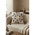 Destiva Home Renkli Akasya Punch Nakışlı Dekoratif Püsküllü Kırlent Kılıfı Pamuk 42 x 42 cm