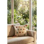 Destiva Home Renkli Nokta Punch Nakışlı Dekoratif Püsküllü Kırlent Kılıfı Pamuk 42x42 cm