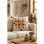 Destiva Home Renli Damla Punch Nakışlı Püsküllü Dekoratif Kırlent Kılıfı Pamuk 42x42 cm