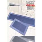 Destpak 2 Adet (EKSTRA KALIN) 50x120 50x70 Su Emici Kaymaz Taban Banyo Paspası Seti Mutfak Tezgah Önü Paspas