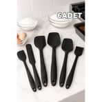 Destpak 6 ADET Spatula Seti - 1. Kalite Çelik Silikon - Pastacı Spatula Seti - Isıya Dayanıklı Yapışmaz