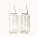 Detail solutions 2 x 250 ml Açık plastik şişe ile beyaz ince sprey Zerstaeubern – boş PET geri dönüştürülebilir.