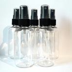 Detail Solutions 5 x 100 ml Açık PET boş plastik şişe siyah sprey ince Spray