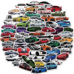 Detailer's Garage 50 Yarış Arabası Vinil Çıkartmalar Kaykay Bisiklet Motosiklet Seyahat Bagaj Oyuncak Havalı Vinil Çıkartma JDM Sticker Çocuklar için Bomba