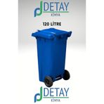 DETAY KİMYA DETAY Plastik Çöp Konteyneri 120 Litre Konteyner - A Isıya Karşı Dayanıklı-