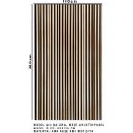 Detay Poliüretan Mdf Ahşap Akustik Duvar Paneli 100 x 280 cm ( Natural Meşe ) - Naturel