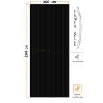 DETAYPOLİURETAN Mdf Ahşap Akustik Duvar Kaplama Paneli Cm - Siyah 100x280