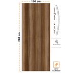 DETAYPOLİURETAN Mdf Ahşap Akustik Duvar Kaplama Paneli cm - Teak 100x280
