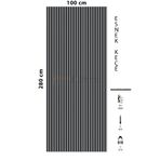 DETAYPOLİURETAN Mdf Ahşap Akustik Duvar Paneli 100x280 Cm ( Antrasit ) /