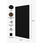 DETAYPOLİURETAN Mdf Ahşap Akustik Duvar Paneli 60-90 Cm ( Siyah )