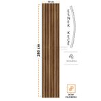 DETAYPOLİURETAN Mdf Ahşap Akustik Duvar Ve Tavan Kaplama Paneli 50x280 Cm ( Teak)