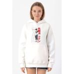 Detective Conan Anime Shinichi Kudo Beyaz Kadın 3İp Kapşonlu Sweatshirt