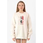 Detective Conan Anime Shinichi Kudo Ekru Kadın 2ip Sweatshirt