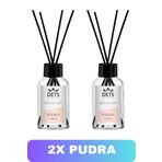 Dets 2 Li Pudra Çubuklu Oda Kokusu Uçucu Yağ Ortam Kokusu Banyo Kokusu Parfümü Dolap Koku 2x50ml