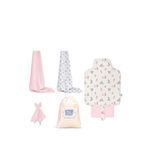 Deux Lapins %100 Bébé Lapin Rose Küçük Kız Bebek Hediyelik Seti - Pembe