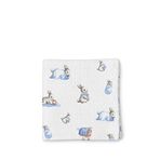 Deux Lapins %100 Pamuk Bebe Lapin Müslin Bebek Örtüsü 70x70 Cm - Mavi