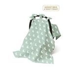 Deux Lapins %100 Pamuk Mono Lapin Matcha Green Pamuklu Müslin Puset Örtüsü - Yeşil
