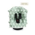 Deux Lapins %100 Pamuk Mono Lapin Matcha Green Pamuklu Müslin Puset & Oto Koltuk Örtüsü - Yeşil