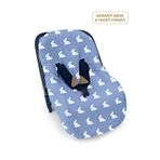 Deux Lapins %100 Pamuk Mono Lapin Royal Blue Müslin Ana Kucağı Kılıfı - Mavi