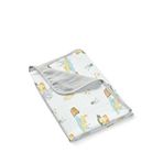 Deux Lapins %100 Pamuk Petits Caneton Çift Katlı Müslin Bebek Battaniyesi 65x65 Cm - Sarı