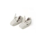 DEUX LAPINS% 100 Pamuk Tavşan Kulaklı Müslin Bebek Patik – Cotton Grey- Gri 6-12 Ay TKSOCK1006