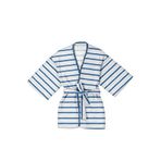 Deux Lapins Coco Brush Müslin Çocuk Kimono Bornoz - Mavi