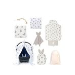 Deux Lapins Iconique Lapin Orta Boy 9 Parça Unisex Bebek Hediyelik Seti - Gri