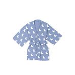 Deux Lapins Pamuklu Müslin Erkek Çocuk Kimono Bornoz - Mavi