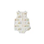 DEUX LAPINS%100 Pamuk Müslin Erkek Bebek Kolsuz Tulum - Petits Caneton ERKTLM-PEC-00612A