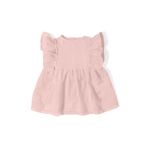 DEUX LAPINS%100 Pamuk Müslin Fırfırlı Yazlık Elbise - Innocent Pink YZLELB-INP-00001Y