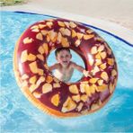 Dev Boy Çikolatalı Donut Simit Şişme Deniz Havuz Simidi Yetişkin Simidi 114 cm - Çocuk - Kahverengi