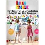 Dev Kamyon Vearkadaşları Çocuk 2.5m Dev Boyama Kağıdı | Doğum Günü Özel Aktivite Hediyesi - Çok Renkli