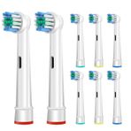 Devantia Fırça başlıkları Oral B elektrikli diş fırçası ile uyumlu - Oral B Kahverengi, Oral B Pro 1000 3000 5000 7000, Vitality ve daha fazlası için diş fırçası başlığı (8 adet, beyaz)