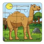 Deve İlk Puzzlem Çocuklar İçin Eğitici-Öğretici Ahşap Oyuncak 9 Parça
