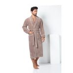 Devetüyü Biyeli Bambu Cotton Erkek Bornozu