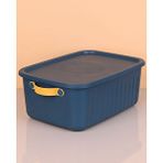 Devigo 1 Adet 10 Litre Kulplu Saklama Kabı, Çok Amaçlı Düzenleyici Kapaklı Kutu, Dekoratif Saklama Kutusu, 35x25x15cm, Mavi Çok Renkli