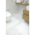 Devigo 2'li Kaydırmaz Peluş Banyo Paspası Banyo Klozet Takımı Klozet Paspas Takımı - Ekru