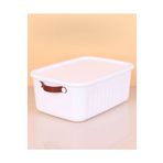 devigo 3 Adet 10 lt Çok Amaçlı Düzenleyici Kapaklı Dekoratif Saklama Kutusu 35x25x15 cm