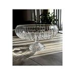 Devigo Kesme Kristal Yuvarlak Ayaklı Sunumluk Kase 24 Cm Salata Sunum Kasesi Şeffaf