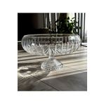 devigo Kesme Kristal Yuvarlak Ayaklı Sunumluk Kase 24 Cm Salata Sunum Kasesi