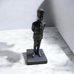 Devigo Mustafa Kemal Yazılı Atatürk Büstü - Bronz Görünümlü - Özel Tasarım Atatürk Biblosu Siyah