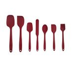Devigo Servis Spatula Seti Silikon 7'li Çift Renk Seçeneği, Kırmızı Siyah