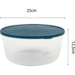 Devigo Yuvarlak Saklama Kabı Seti (3–4.5–6.5 L) – Kırılmaz, Çizilmez & Sızdırmaz - Lacivert