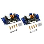 DEVMO 2 ADET XL4015 5A DC Buck Step Down Ayarlanabilir Voltmetre Güç Modülü Dönüştürücü
