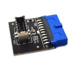 DEVMO Bilgisayar Anakart USB 3.0 Ön 19PIN - 3.1 Tip-C Ön Panel Başlığı Tip-E Adaptörü 20 - 19 Pin Genişletme Kartı