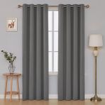Devor Kadife Görünümlü Fonluk Kuş Gözlü Dikim - Rustik Kullanımına Uygun - Halkalı Perde - 100 x 250 cm - Gri