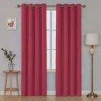 Devor Kadife Görünümlü Fonluk Kuş Gözlü Dikim - Rustik Kullanımına Uygun - Halkalı Perde - 350 x 240 cm - Fuşya