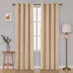 Devor Kadife Görünümlü Fonluk Kuş Gözlü Dikim - Rustik Kullanımına Uygun - Halkalı Perde - 350 x 270 cm - Siyah
